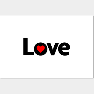 Love - Typographic Design. White Tee Posters and Art